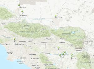 南加州項(xiàng)目地點(diǎn)分布圖